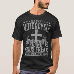Biker Ich bin das Motorrad fahren Jesus Freak die T-Shirt
