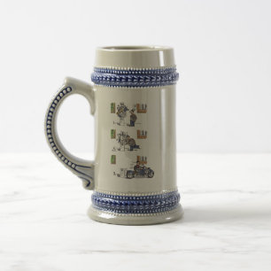 Biker im Museumsstein Bierglas