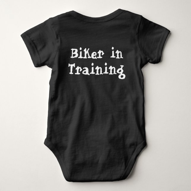 Biker in training baby strampler (Rückseite)