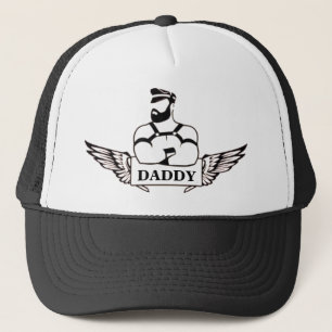 Biker - Leder-Daddy-Baseballkappe Truckerkappe