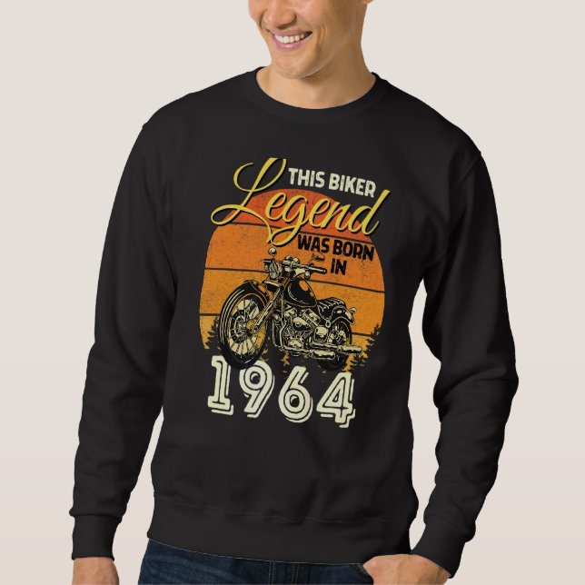 Biker Legende Männer Motorrad-Legende war Geboren Sweatshirt (Vorderseite)