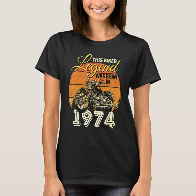 Biker Legende Männer Motorrad-Legende war Geboren T-Shirt (Vorderseite)