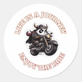 Biker Life ist eine Reise Runder Aufkleber