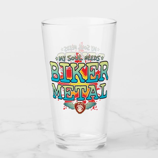 Biker Metal Soul Glass Tumbler (Vorderseite)