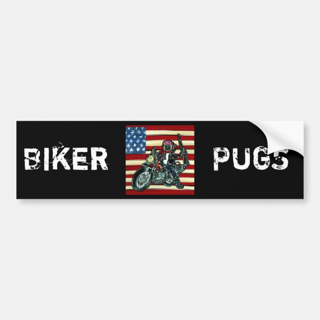 Biker-Mops Autoaufkleber (Vorne)