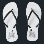 Biker Motorbike   Sidecar Wedding Flip Flops<br><div class="desc">Motorrad   Sidecar Hochzeitskippen Flops. Ideal für ein Motorrad-Thema Spaß lässige Hochzeit oder zum Tragen auf Ihre Flitterwochen.</div>