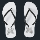 Biker Motorbike   Sidecar Wedding Flip Flops<br><div class="desc">Motorrad   Sidecar Hochzeitskippen Flops. Ideal für ein Motorrad-Thema Spaß lässige Hochzeit oder zum Tragen auf Ihre Flitterwochen.</div>