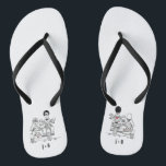Biker Motorbike   Sidecar Wedding Flip Flops<br><div class="desc">Motorrad   Sidecar Hochzeitskippen Flops. Ideal für ein Motorrad-Thema Spaß lässige Hochzeit oder zum Tragen auf Ihre Flitterwochen.</div>