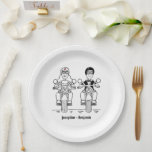 Biker Motorcycle Wedding Pappteller<br><div class="desc">These wonderful paper plates would be perfect for a couple having a biker motorcycle themed wedding.
Wording can be edited if you would prefer different wording and also the font style can be changed too from the many different fonts available on Zazzle.</div>