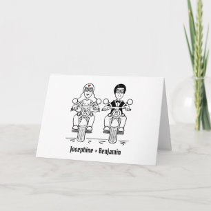 Biker-Motorrad-Hochzeit Karte