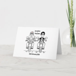 Biker-Motorrad-Hochzeit Karte
