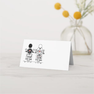 Biker-Motorrad-Hochzeit  Platzkarte