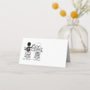 Biker-Motorrad-Hochzeit Platzkarte
