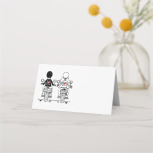 Biker-Motorrad-Hochzeit Platzkarte