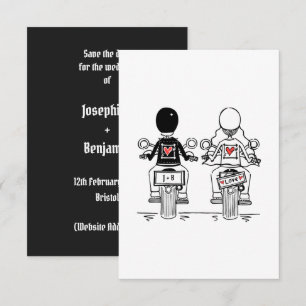 Biker-Motorrad-Hochzeit Save The Date