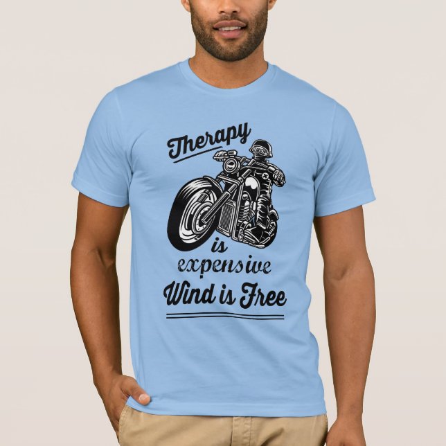 Biker Motorradfahrer  T-Shirt (Vorderseite)