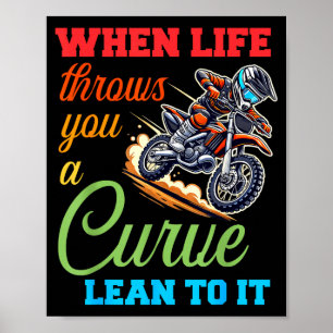Biker Motorradliebhaber Wenn das Leben dir eine Ku Poster