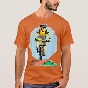 Biker Mountainbiker Pixel Art Retro Gaming Style25 T-Shirt