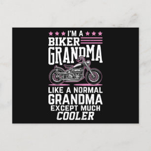 Biker Oma - Motorrad Oma Biker Oma Feiertagspostkarte