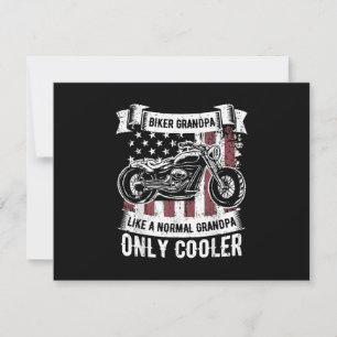Biker Opa fährt Motorräder Motorradliebhaber R Dankeskarte