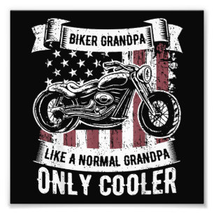 Biker Opa fährt Motorräder Motorradliebhaber R Fotodruck