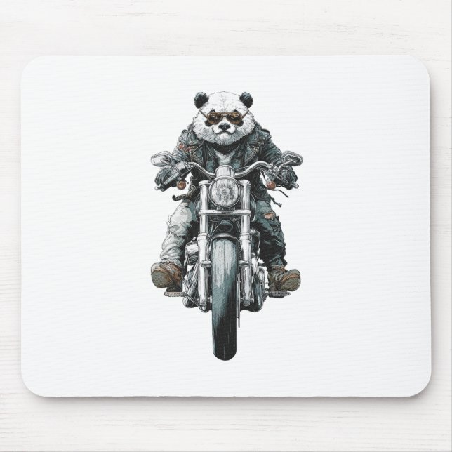 Biker Panda Mousepad (Vorne)