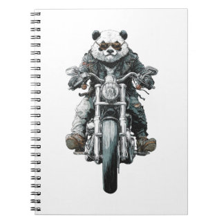 Biker Panda Notizblock
