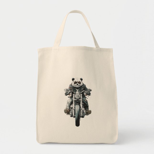 Biker Panda Tragetasche (Vorne)