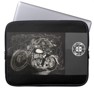 Biker Portugiesische Kunst Laptopschutzhülle