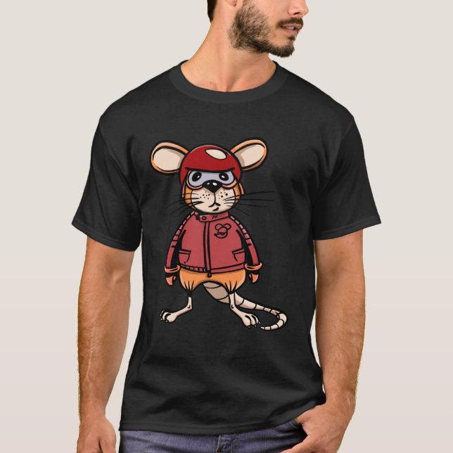 Biker Rat   Mouse T-Shirt (Vorderseite)