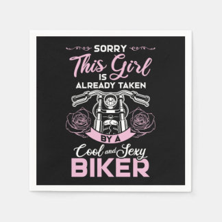 Biker Retrovintage Sorry, dass dieses Mädchen bere Serviette