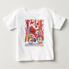 Biker Santa Claus Baby T-shirt