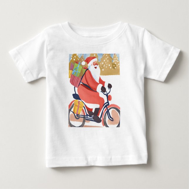 Biker Santa Claus Baby T-shirt (Vorderseite)