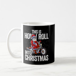 Biker Santa Claus Men Boys Motorrad Motorrad Kaffeetasse
