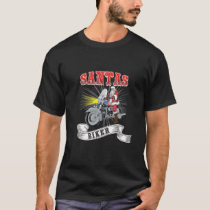 Biker Santa Motorcycle Familie Weihnachten Pajama T-Shirt