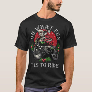 Biker Santa Motorcycle Fan Frohe Weihnachten Weihn T-Shirt
