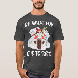 Biker Santa Motorcycle Fan Frohe Weihnachten Weihn T-Shirt