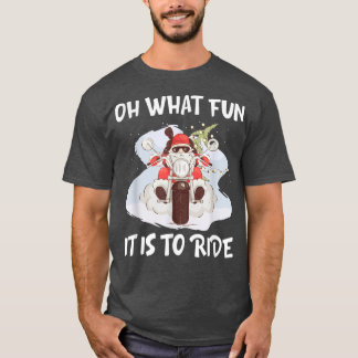 Biker Santa Motorcycle Fan Frohe Weihnachten Weihn T-Shirt