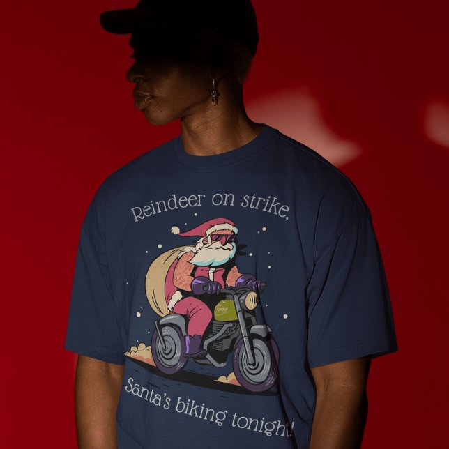 Biker Santa Perfect für Urlaub Cheer Weihnachten T-Shirt (Von Creator hochgeladen)