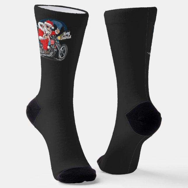 Biker Santa Socken (Gewinkelt)