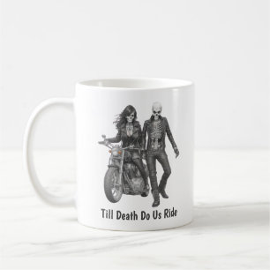 Biker Skeleton Couple Kaffeetasse