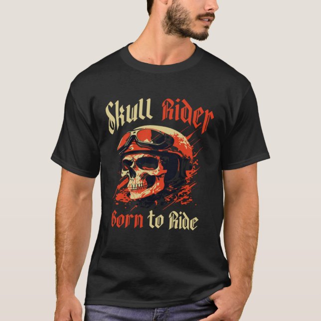 Biker Skeleton Mystic Death Bone 3 T-Shirt (Vorderseite)