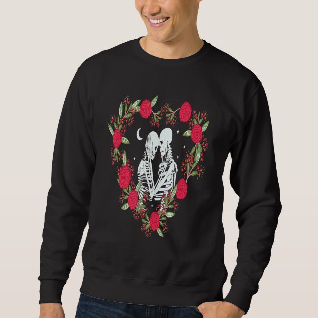 Biker Skeleton Tod Mystischer Knochen 1 Sweatshirt (Vorderseite)