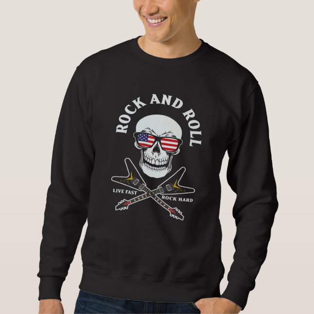 Biker Skeleton Tod Mystischer Knochen 2 Sweatshirt (Vorderseite)