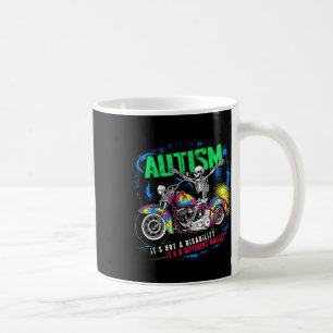 Biker-Skelett fährt Motorrad Puzzle Autismus-Bewus Kaffeetasse