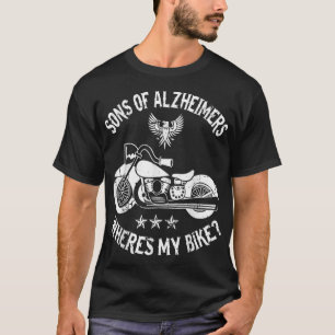 Biker Sons Alzheimers Whering My Bike T-Shirt