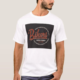 Biker Super Power Retro Red Quote Design T-Shirt