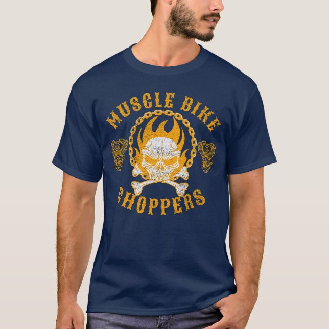 Biker T - Shirt Muscle Bike Chopper (Vorderseite)