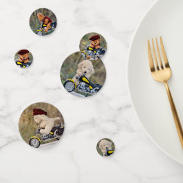 Biker Teddy Bear and Dog - Konfetti