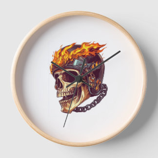 Biker-Totenkopf-Sense Uhr